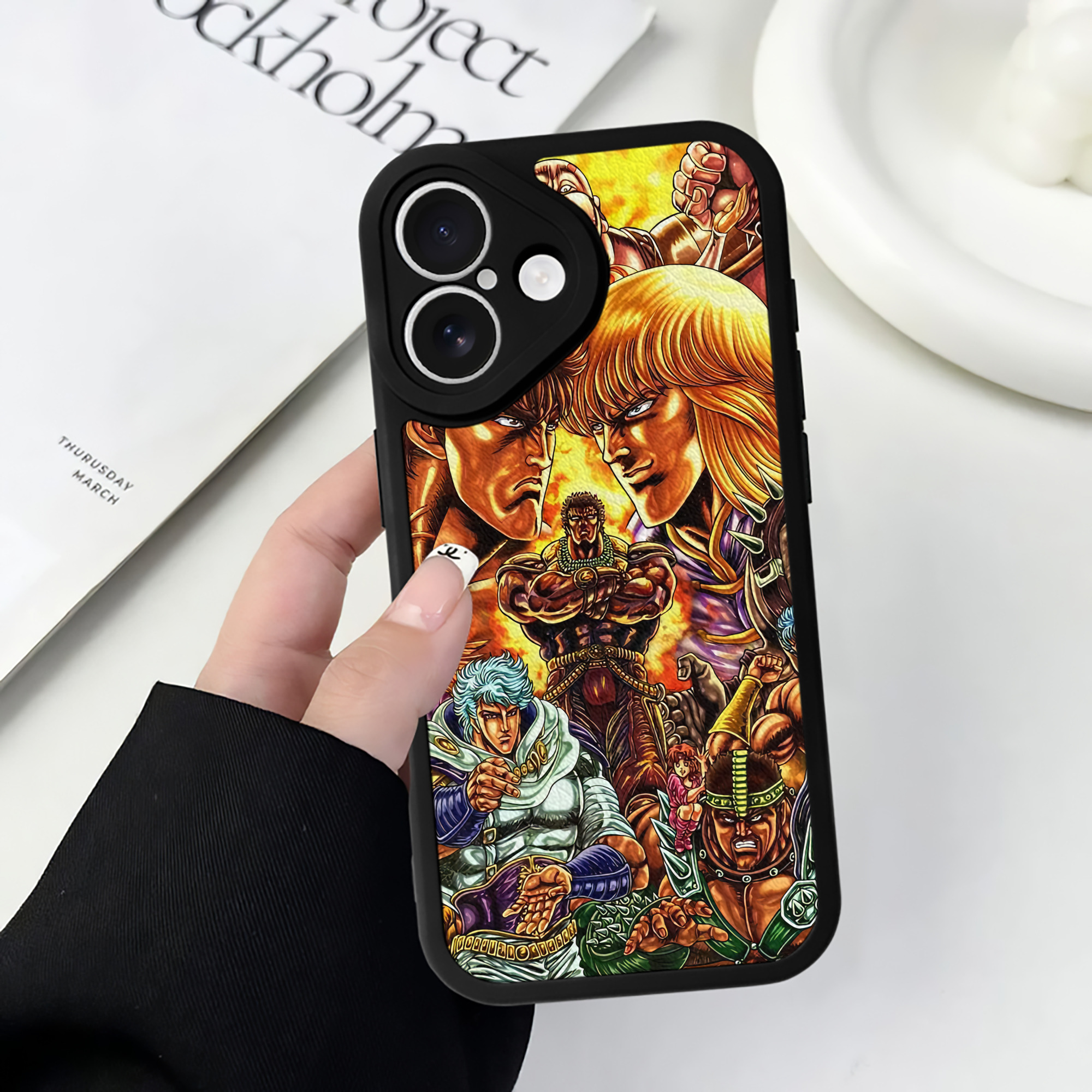 （画像用） 北斗の拳 Fist of the North Star 【iPhone 16シリーズ対応】シリコンスマホケース（レザー調） 材質：シリコン